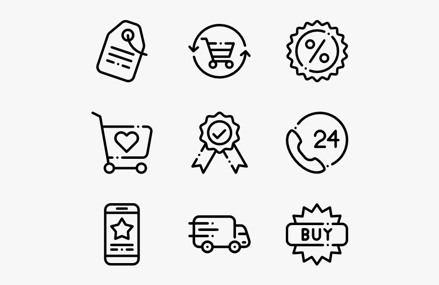 E-commerce - Presentation Icons, Transparent Clipart