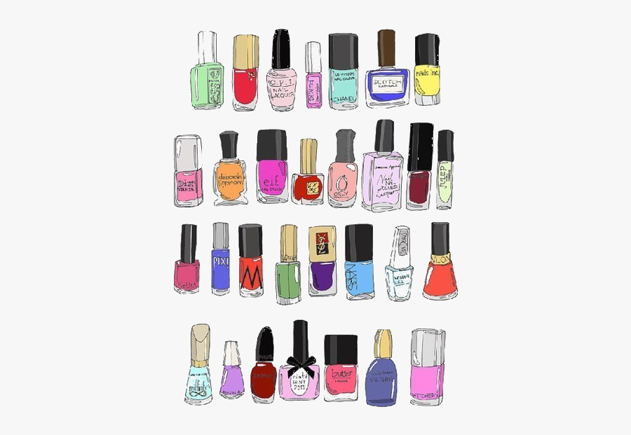 Clip Art Banner De Manicure - Nail Polish Illustration, Transparent Clipart