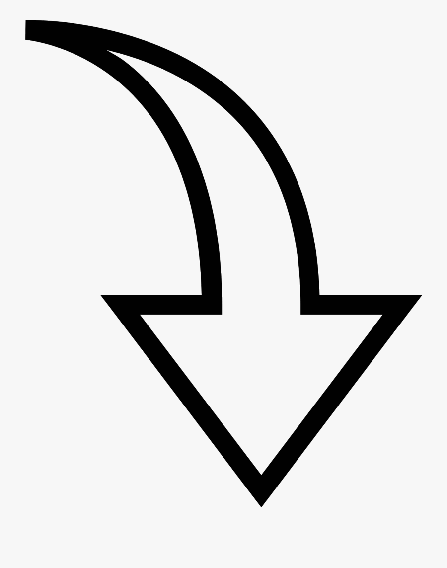 Downward Arrow Icon - Cool Arrow Pointing Down, Transparent Clipart