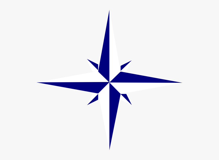 Gray Compass Star Clip Art - Compass Star Png, Transparent Clipart