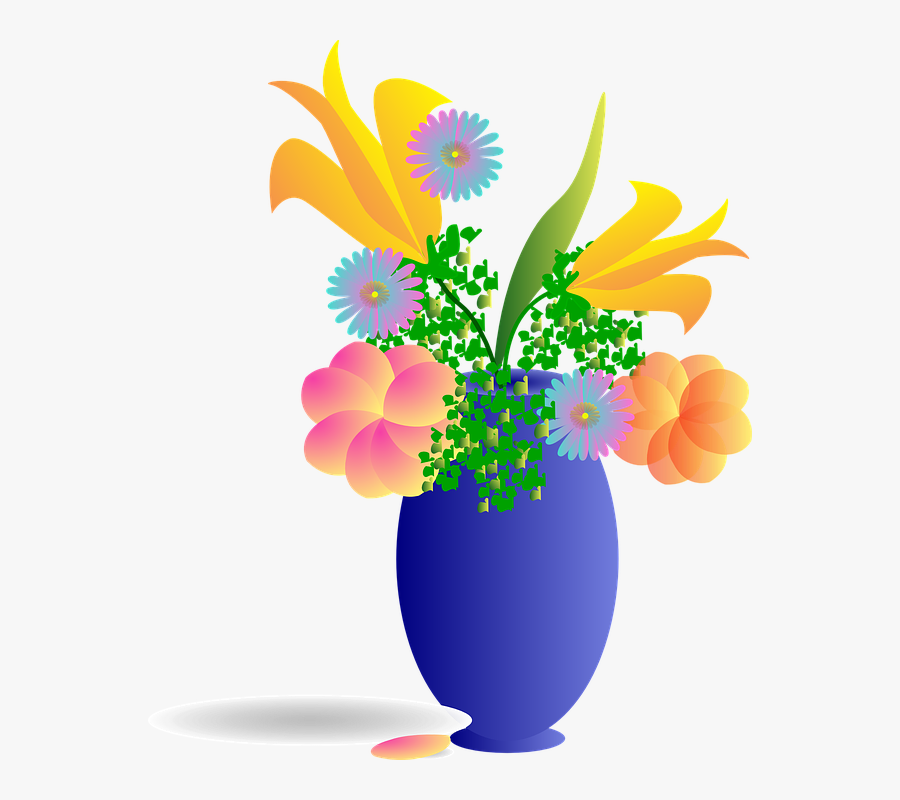 Bouquet Of Flowers, Mother"s Day, Flowers, Vase - Flower Vase Clipart Png, Transparent Clipart