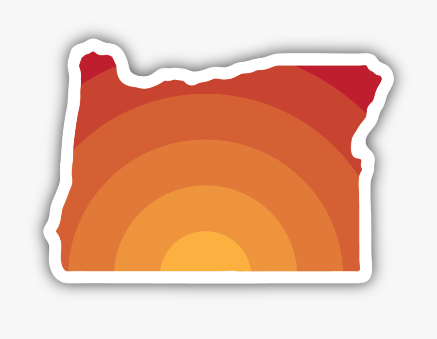 Oregon Sunrise Sticker, Transparent Clipart