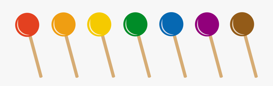 Lollipops In Seven Flavors, Transparent Clipart
