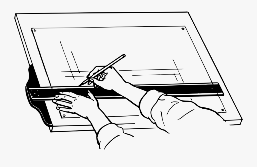 Clipart Stock Drawing Clipboard Drafting - Diagram Of A Drawing Board, Transparent Clipart