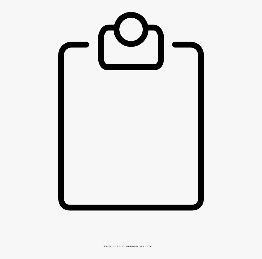 Clip Board Coloring Page - Square With Up Arrow Iphone, Transparent Clipart