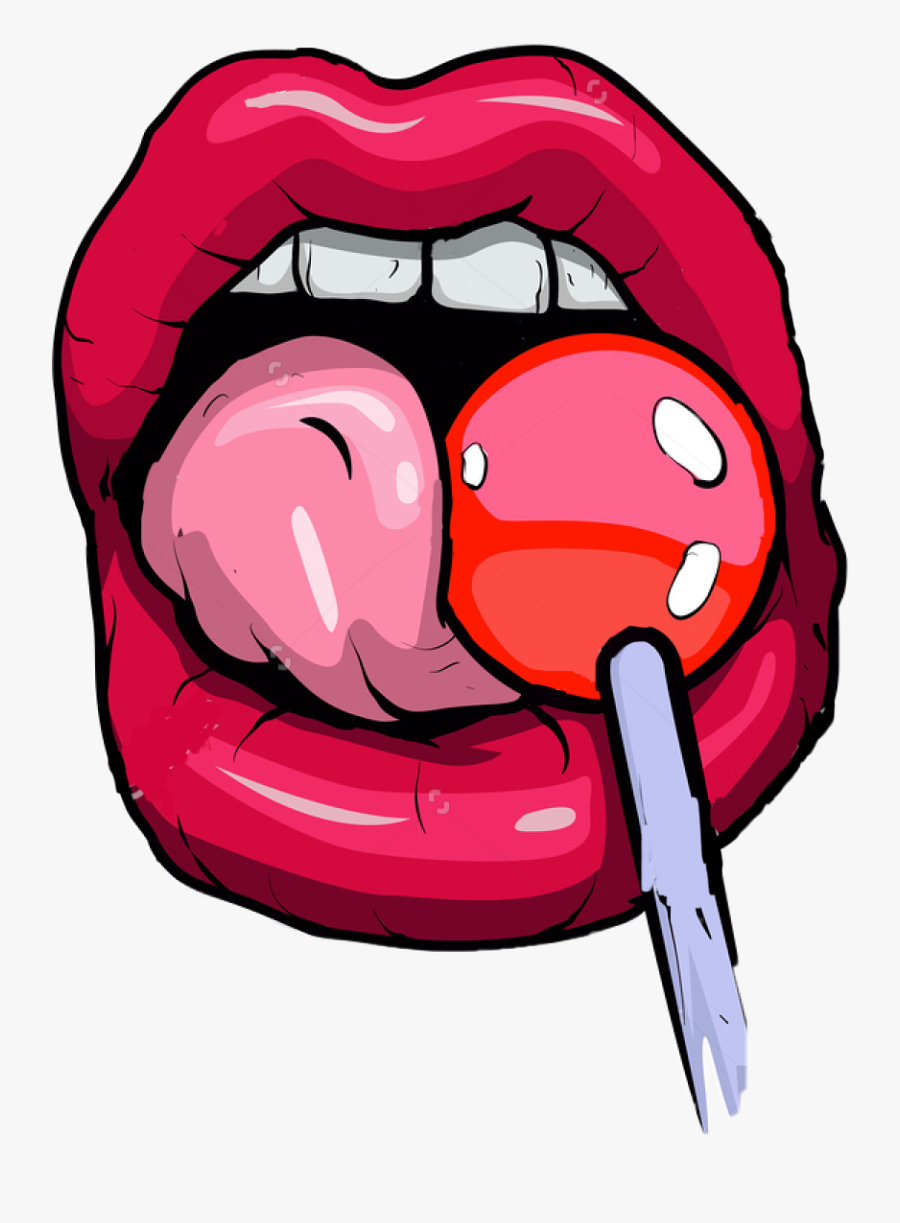 #lolly #lollipop #lollypop #mouth #sexy #lick #suckit - Woman Licking Licking A Lollipop, Transparent Clipart