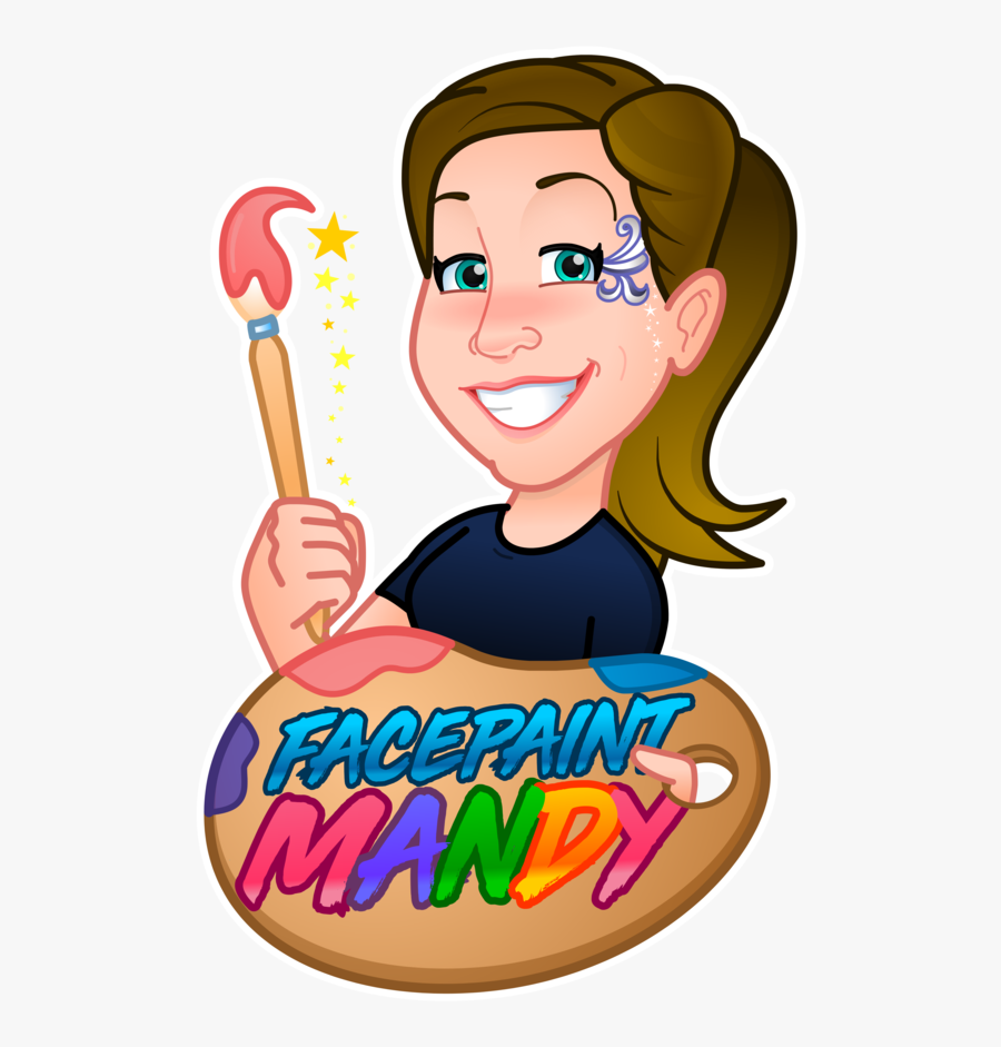 Facepaint Mandy Logo, Transparent Clipart
