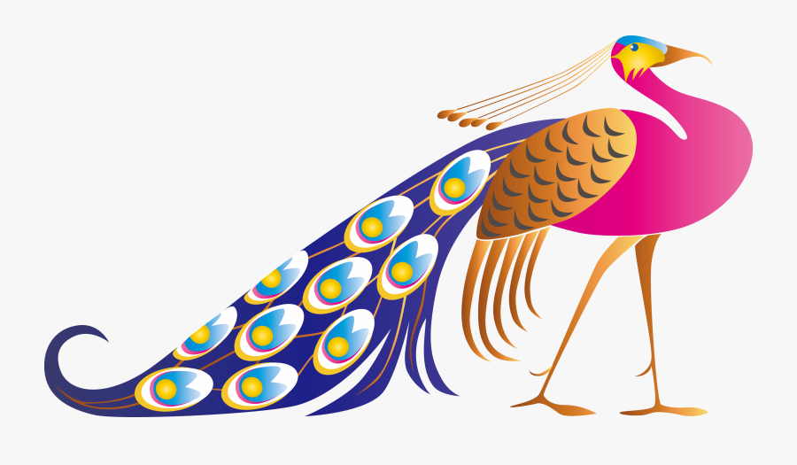 Clip Art Peafowl Dance Free Content - Peacock Vector Gif, Transparent Clipart