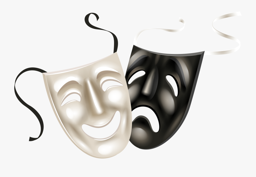 Clip Art Drama Mask Clip Art - Transparent Background Theater Mask Png, Transparent Clipart