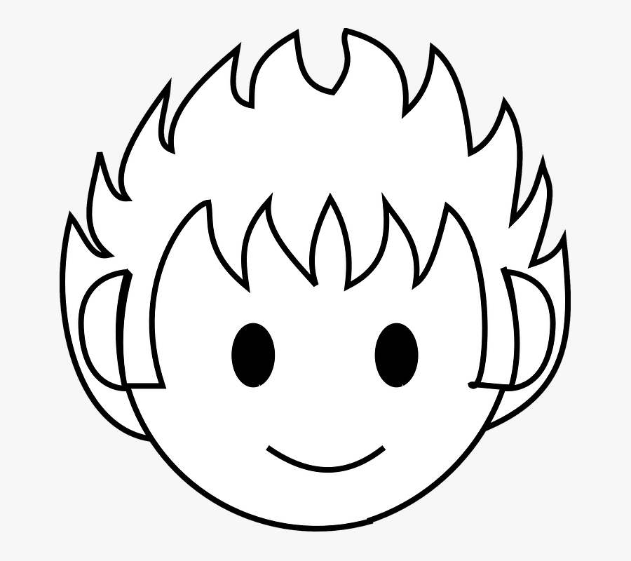 Boy Face Happy Bw Clip Art At Clipart Library - Face Of Girl Clip Art, Transparent Clipart