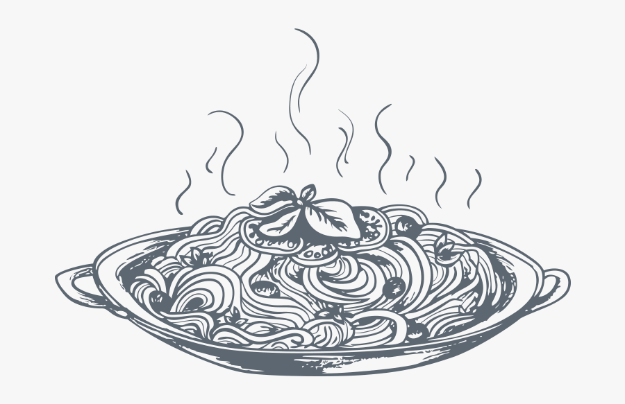 Pasta Black And White Png, Transparent Clipart