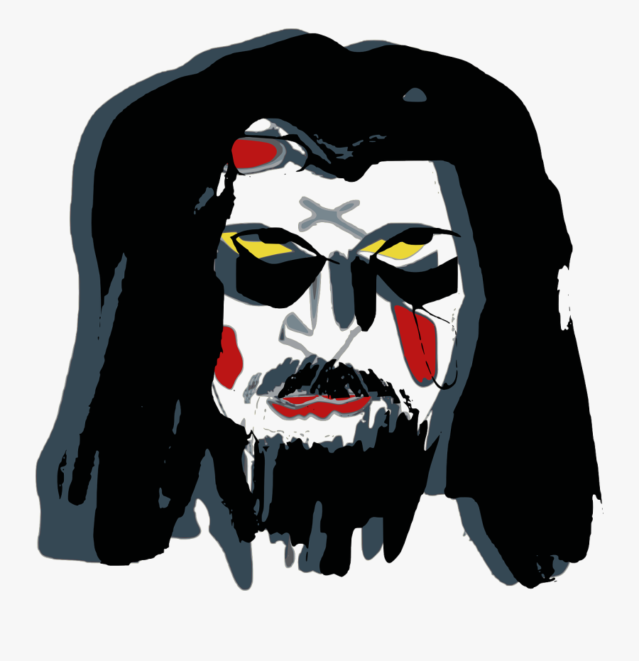 Evil, Mask, Face, War Paint, Raggery, Clown, Devil - Mask, Transparent Clipart