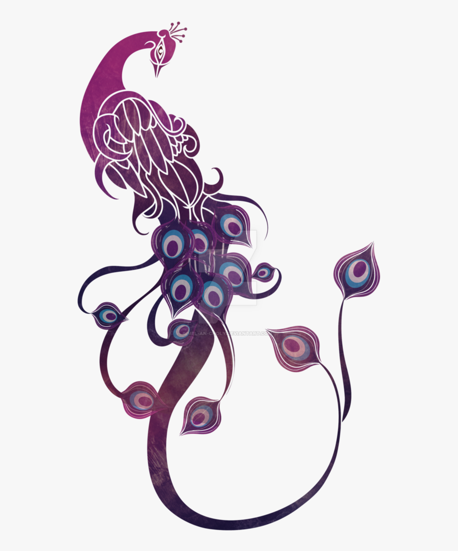 Purple Peacock Png, Transparent Clipart