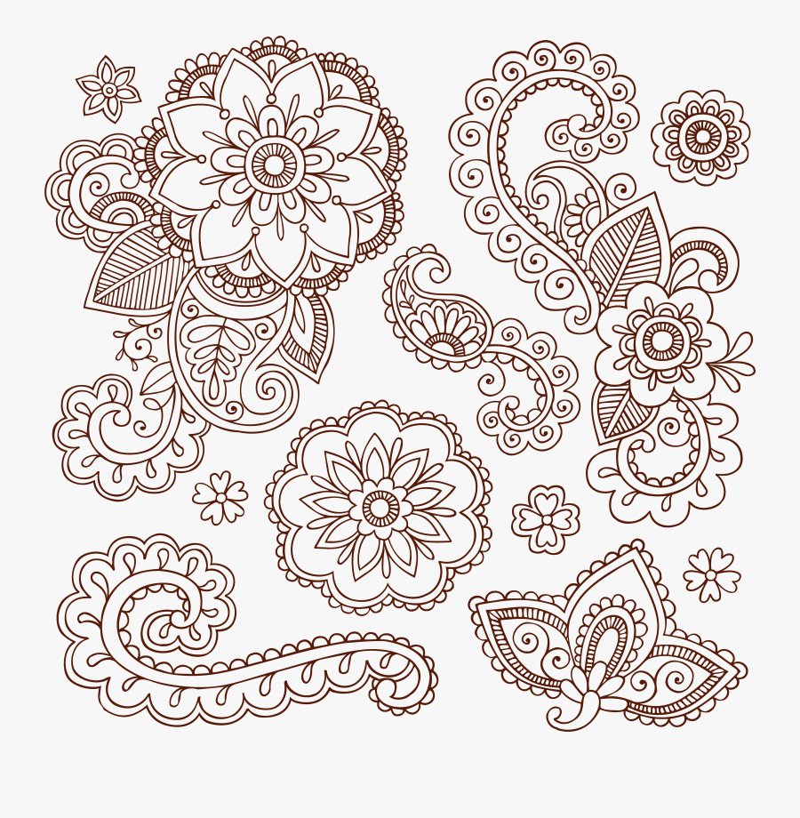 Tattoo Paisley Ham Pattern Material Vector Grain Clipart, Transparent Clipart