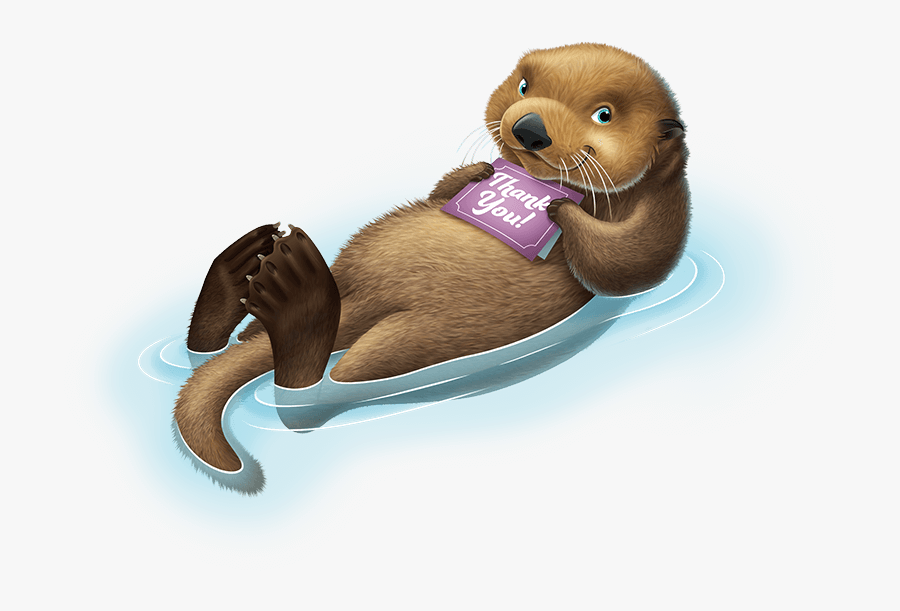 Sea Paws Day Thank - Sea Otter Otter Clipart, Transparent Clipart