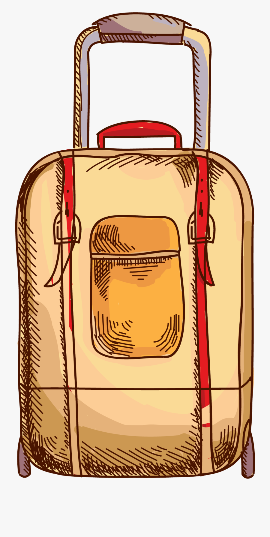 Travel Tourism Clip Art - Transparent Background Luggage Cartoon, Transparent Clipart