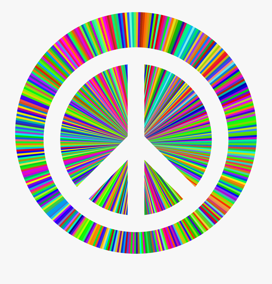 Prismatic Peace Halo Large Clip Arts - Peace Love Dogs, Transparent Clipart