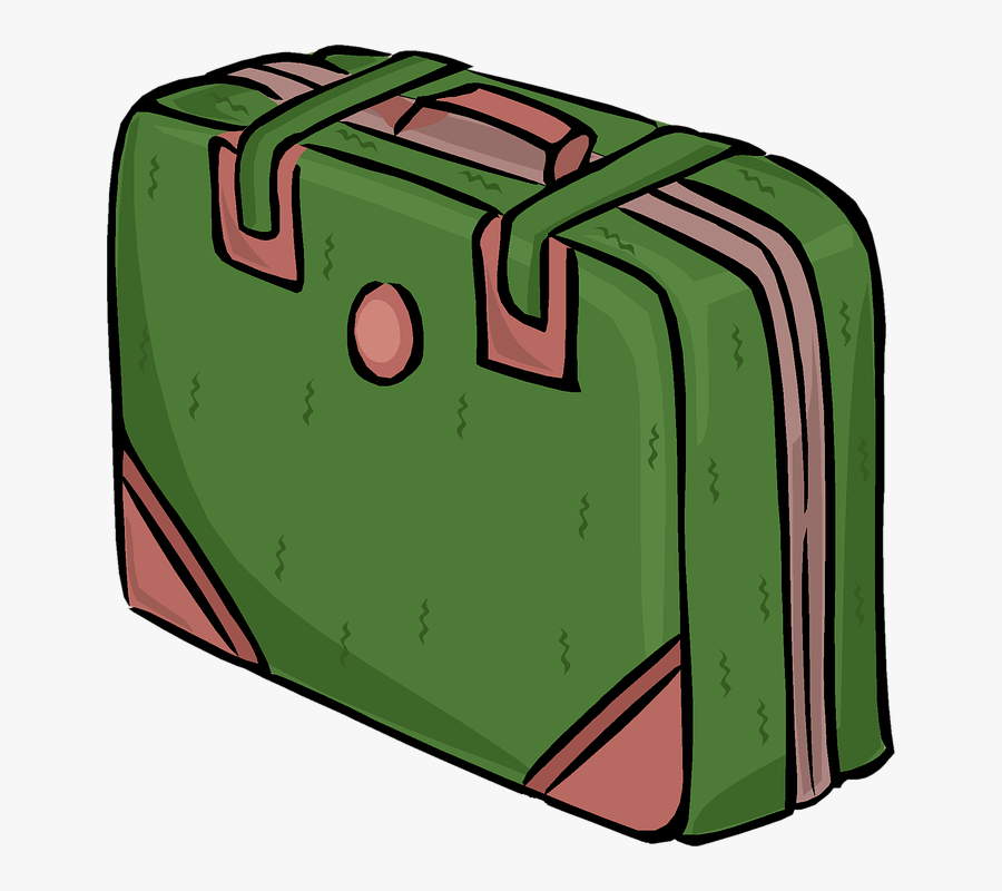 Suitcase, Old, Green, Travel, Retro, Trip, Vacation - Maleta Clipart, Transparent Clipart