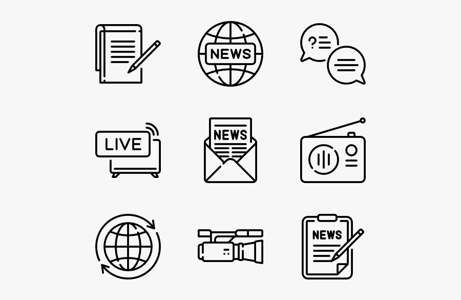 News And Journal - Printed Materials Icon, Transparent Clipart
