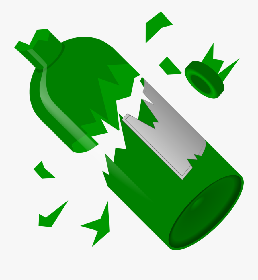 Plant,leaf,artwork - Broken Glass Bottle Clipart, Transparent Clipart