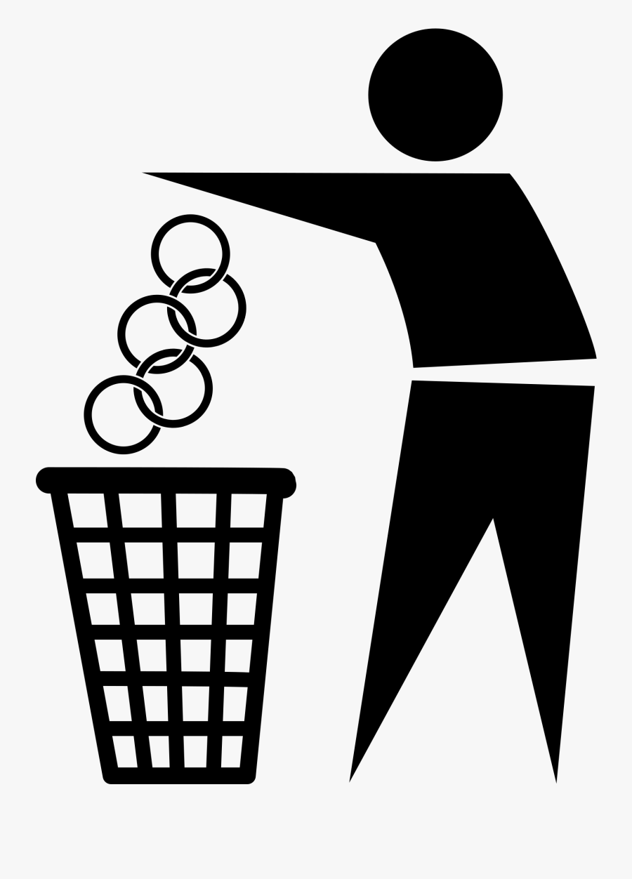 Trash Ioc Clip Arts - Bin Symbol On Packaging, Transparent Clipart
