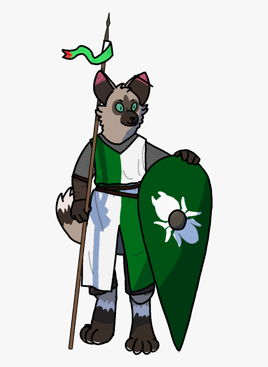 My Fursona In 11th Century Warrior Outfit - Warrior Cartoon Outfit, Transparent Clipart