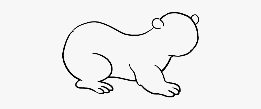 Drawn Head Otter - Line Art, Transparent Clipart