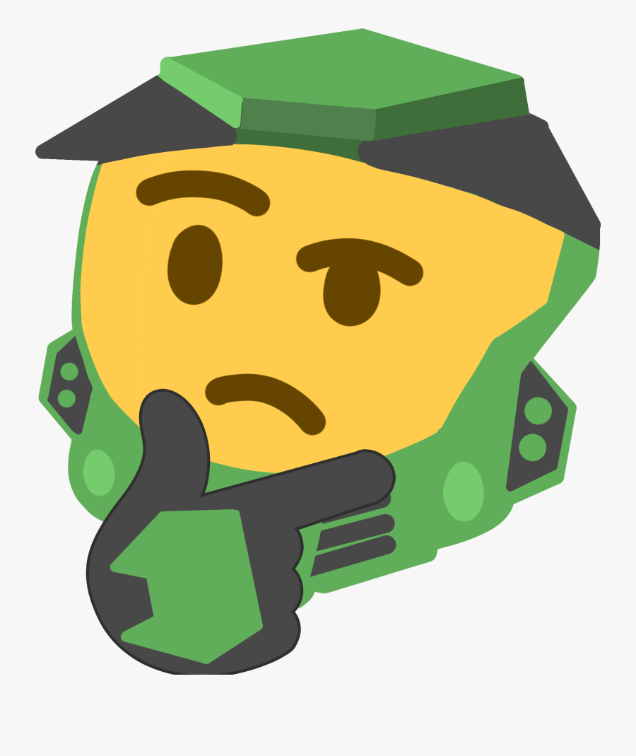 Master Chief Thinking Emoji, Transparent Clipart