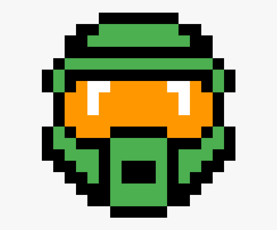 Halo Master Chief Pixel Art, Transparent Clipart