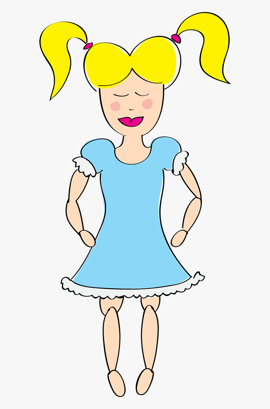 Doll Toy The Little Girl Free Picture - Oyuncak Bebek Resmi Çizimi, Transparent Clipart