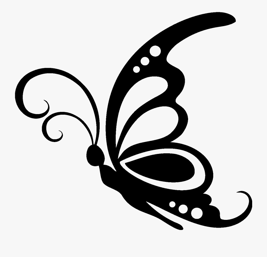 Transparent Butterfly Clip Art Black And White - Black Butterflies Clip Art, Transparent Clipart