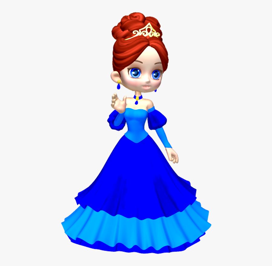 Doll,blue,cartoon,clip Blue,fictional Character - Princess Clipart Transparent, Transparent Clipart
