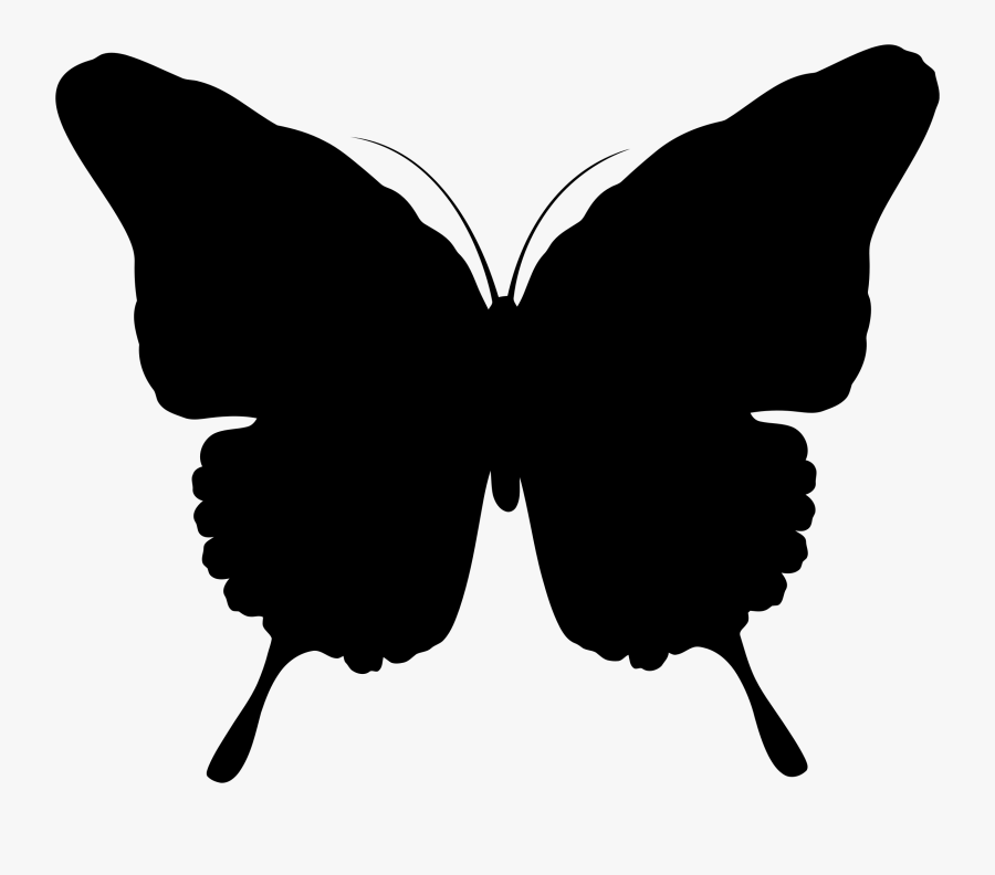 Silhouette Clipart Butterfly - Butterfly Silhouette Clipart, Transparent Clipart