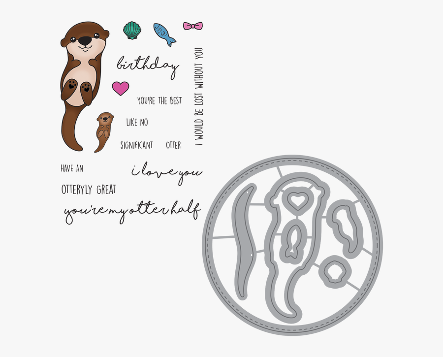 Significant Otter Stamp & Die Set Stamp And Die Image - Die, Transparent Clipart