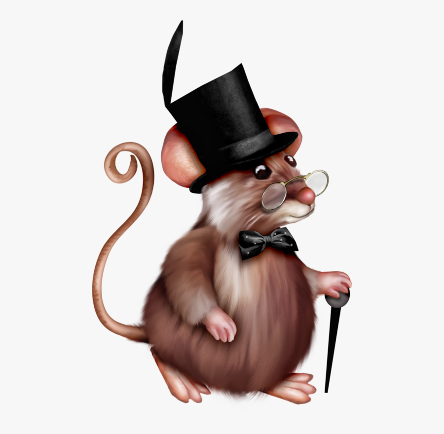 Transparent Ringmaster Png - Rat In A Hat Clip Art, Transparent Clipart