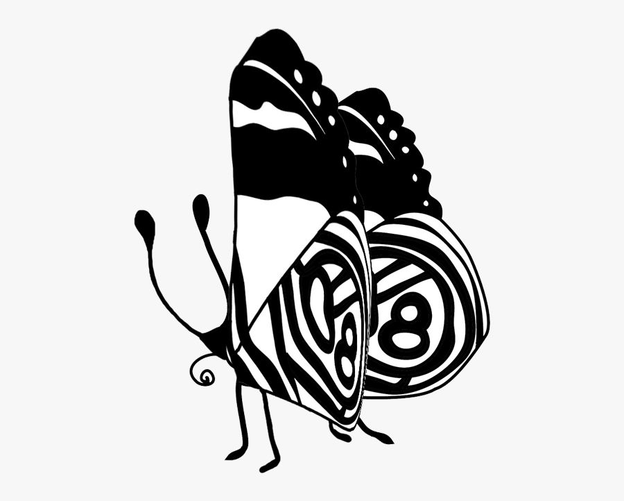 Blue And Black Colored Butterfly Clipart - Illustration, Transparent Clipart