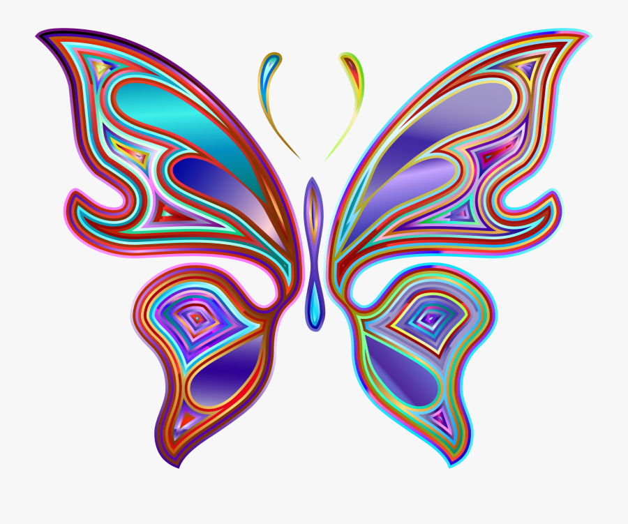 Transparent Butterflies Png Transparent - Butterfly Pictures Drawing With Color, Transparent Clipart