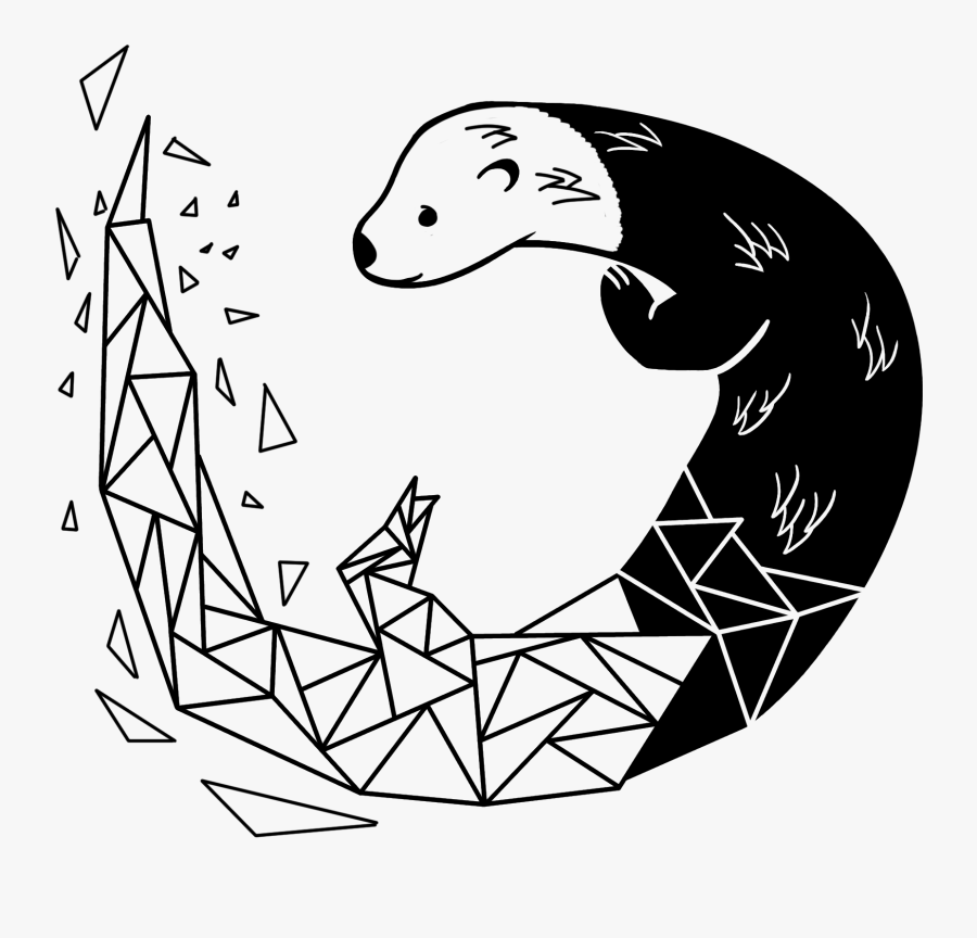 Otter Drawing Circle, Transparent Clipart