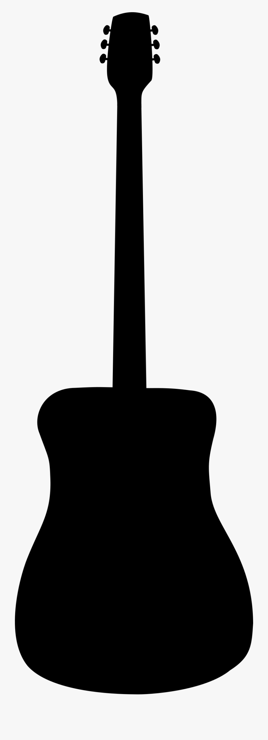 Acoustic Guitar Silhouette Png, Transparent Clipart
