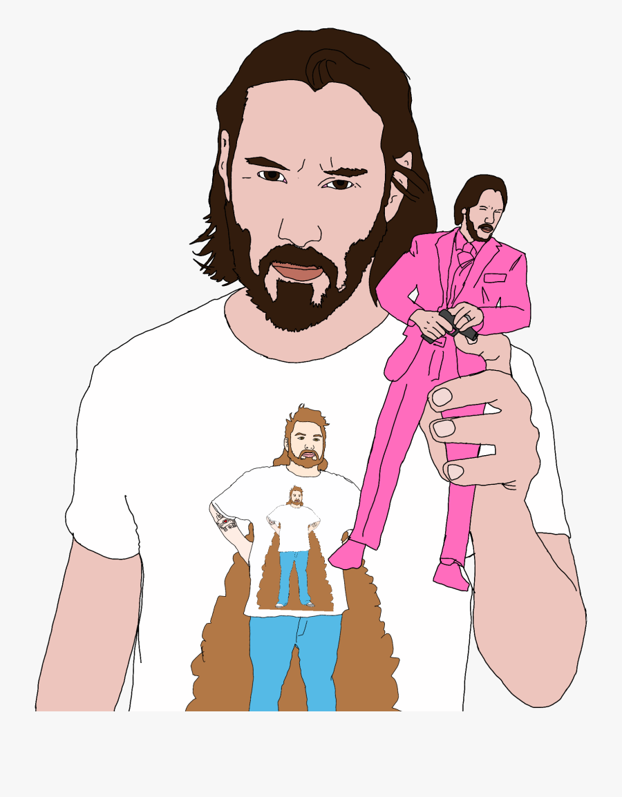 Personkiana Reeves Holding A Keanu Reeves Doll - Keanu Reeves Clipart, Transparent Clipart