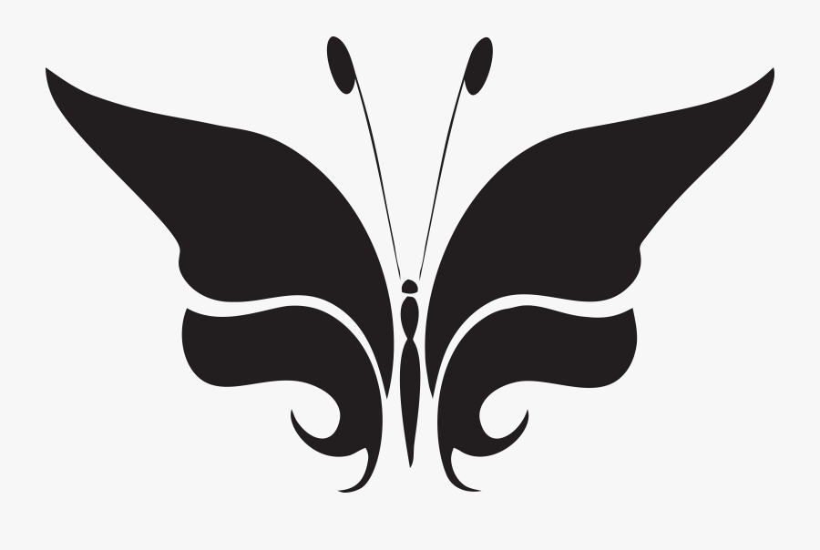 Free Clipart Of A Butterfly - Butterfly Wings Silhouette, Transparent Clipart