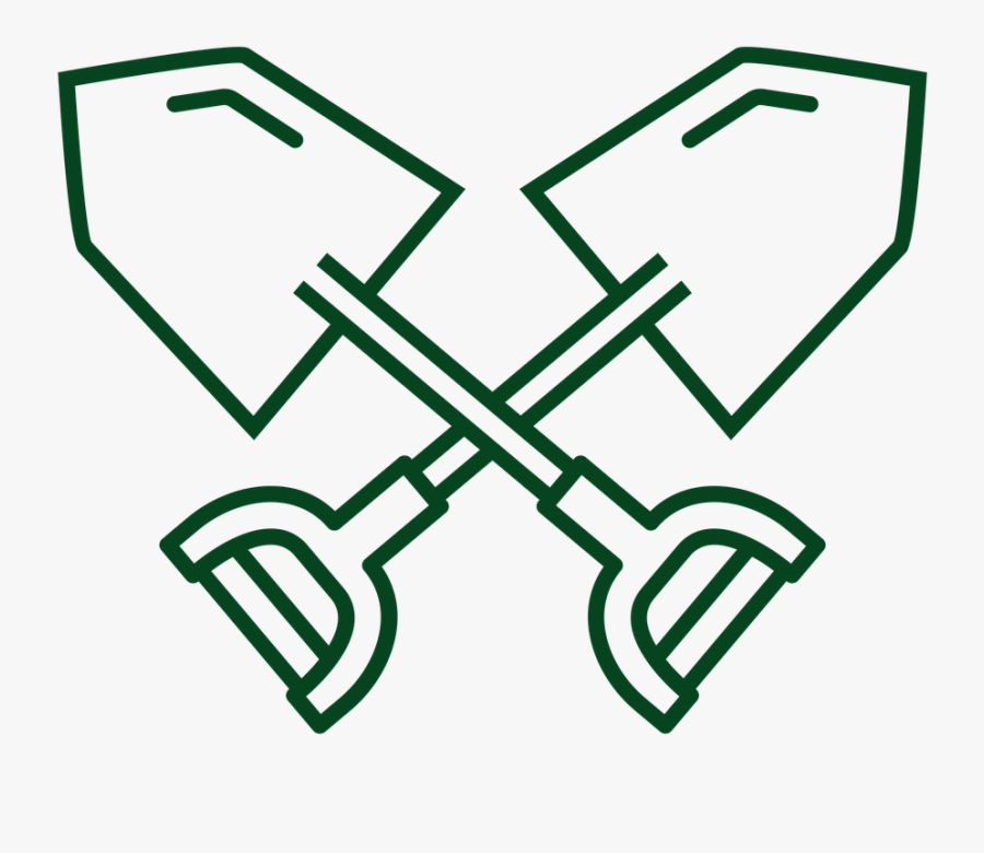 Shovel, Garden Shovel, Icon, Symbol, Design, Vector - ตะไบ ตรา ขวาน คู่, Transparent Clipart