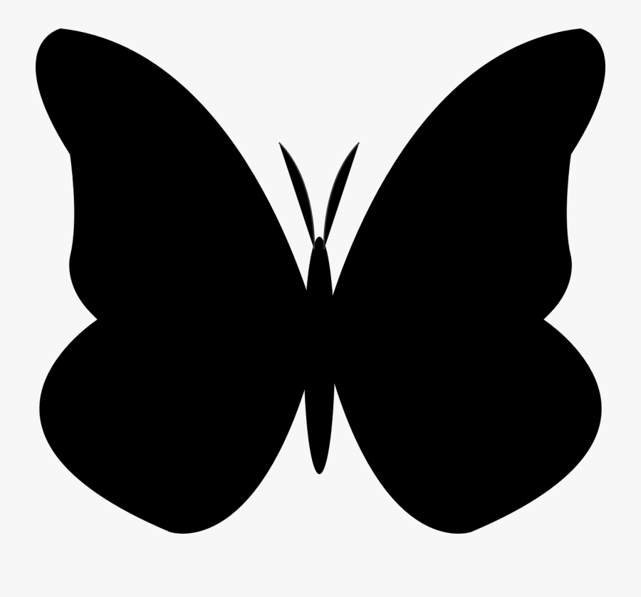 Butterfly Black Silhouette Free Picture - Butterfly Clip Art Gray, Transparent Clipart