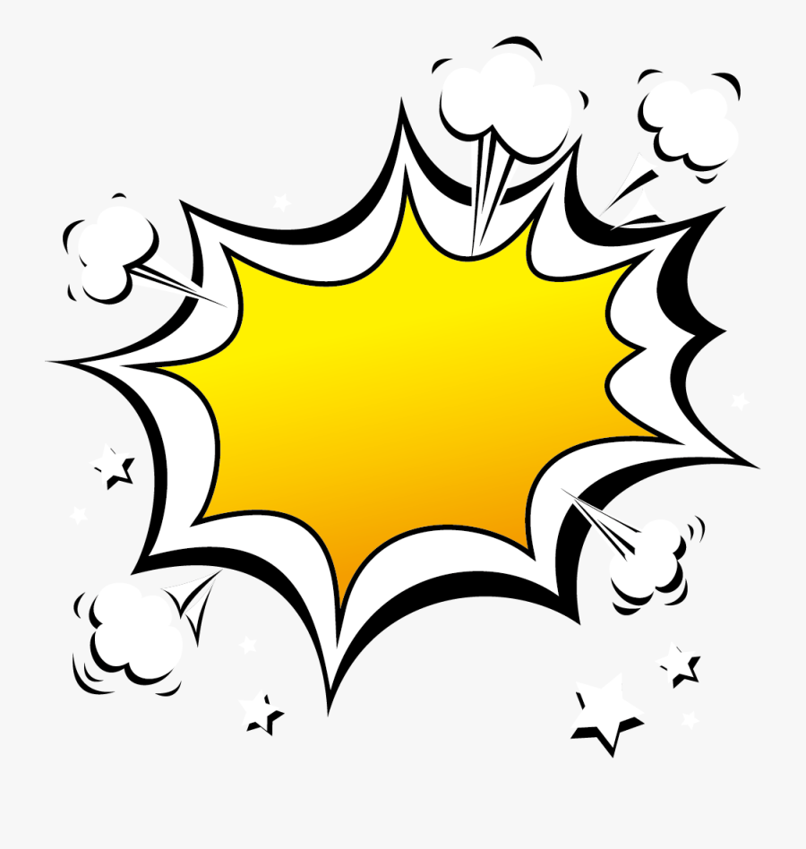 Explosion Comics Balloon Illustration Speech Effects - Comics Border Design Png, Transparent Clipart