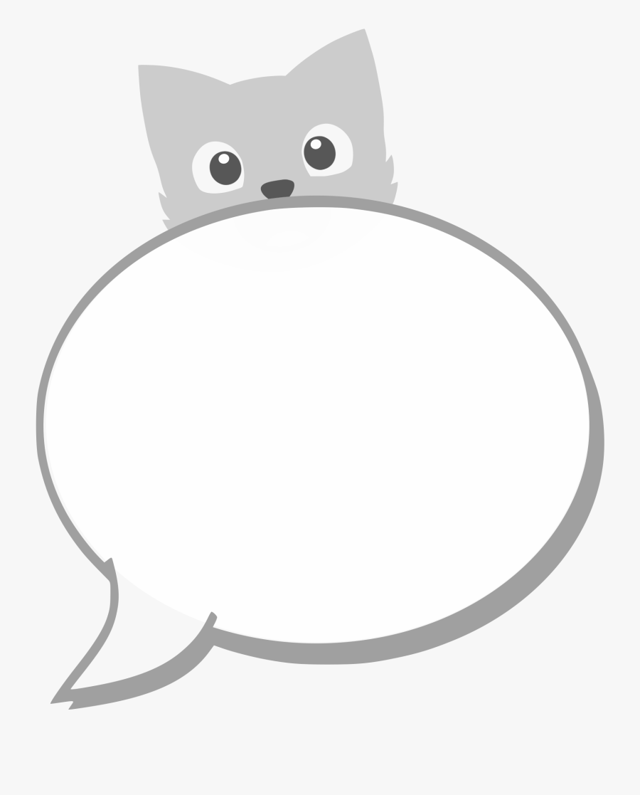 Snout,small To Medium Sized Cats,carnivoran - Kawaii Cute Speech Bubble, Transparent Clipart