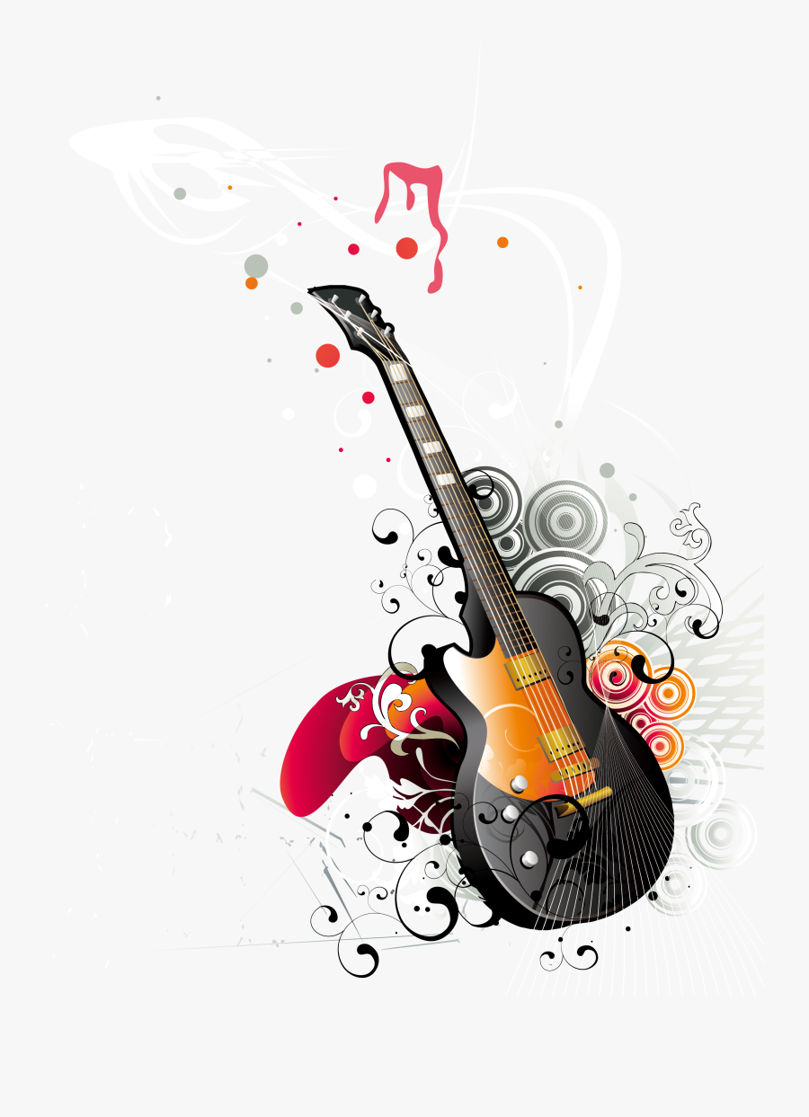 Guitar Instrument Vector Musical Free Frame Clipart - Happy World Music Day, Transparent Clipart