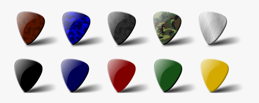 Guitar Pick Set - Vector Guitar Pick Free, Transparent Clipart