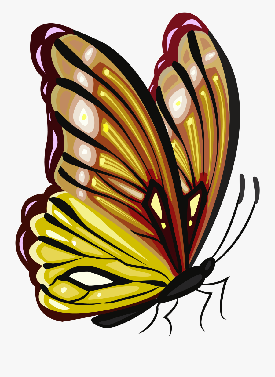 Purple And Pink Butterfly Png, Transparent Clipart