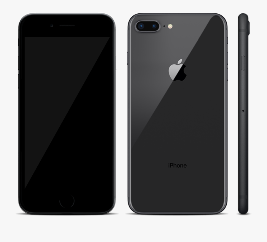 Iphone 8 And 8 Plus Png Clip Art Free Download - Iphone 8 Black Front, Transparent Clipart