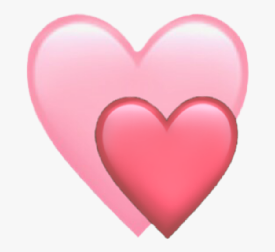 Iphone Clipart Pink - Iphone Emoji Hearts, Transparent Clipart
